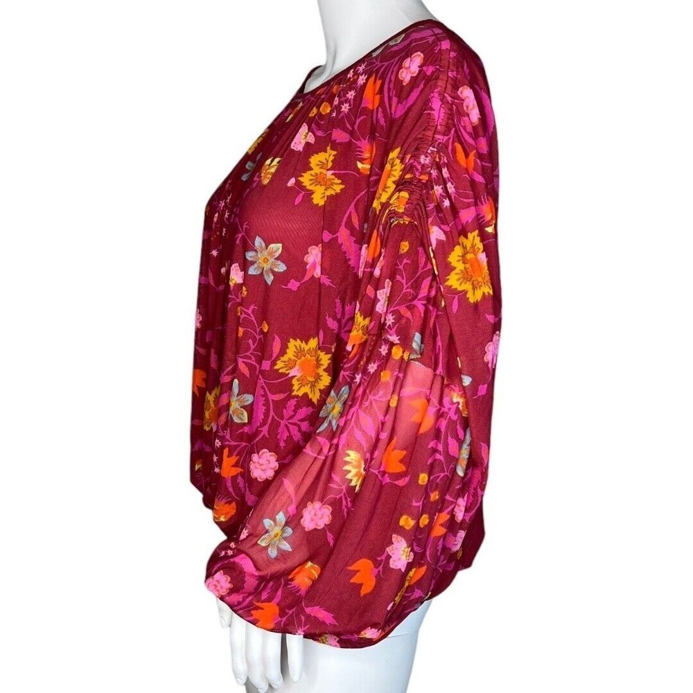 Free People Floral
Wildflower Honey Peasant
Blouse Top Size Medium - Picture 3 of 8